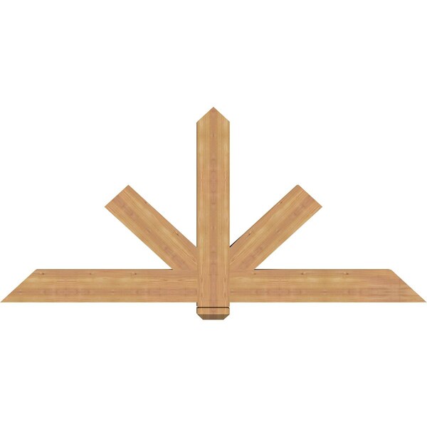Ekena Millwork Kennewick Timber Gable Bracket, Western Red Cedar, 72"W x 33"H x 3 1/2"D x 5 1/2"F, 11/12 Pitch GBW072X33X0406KEN00SWR - main